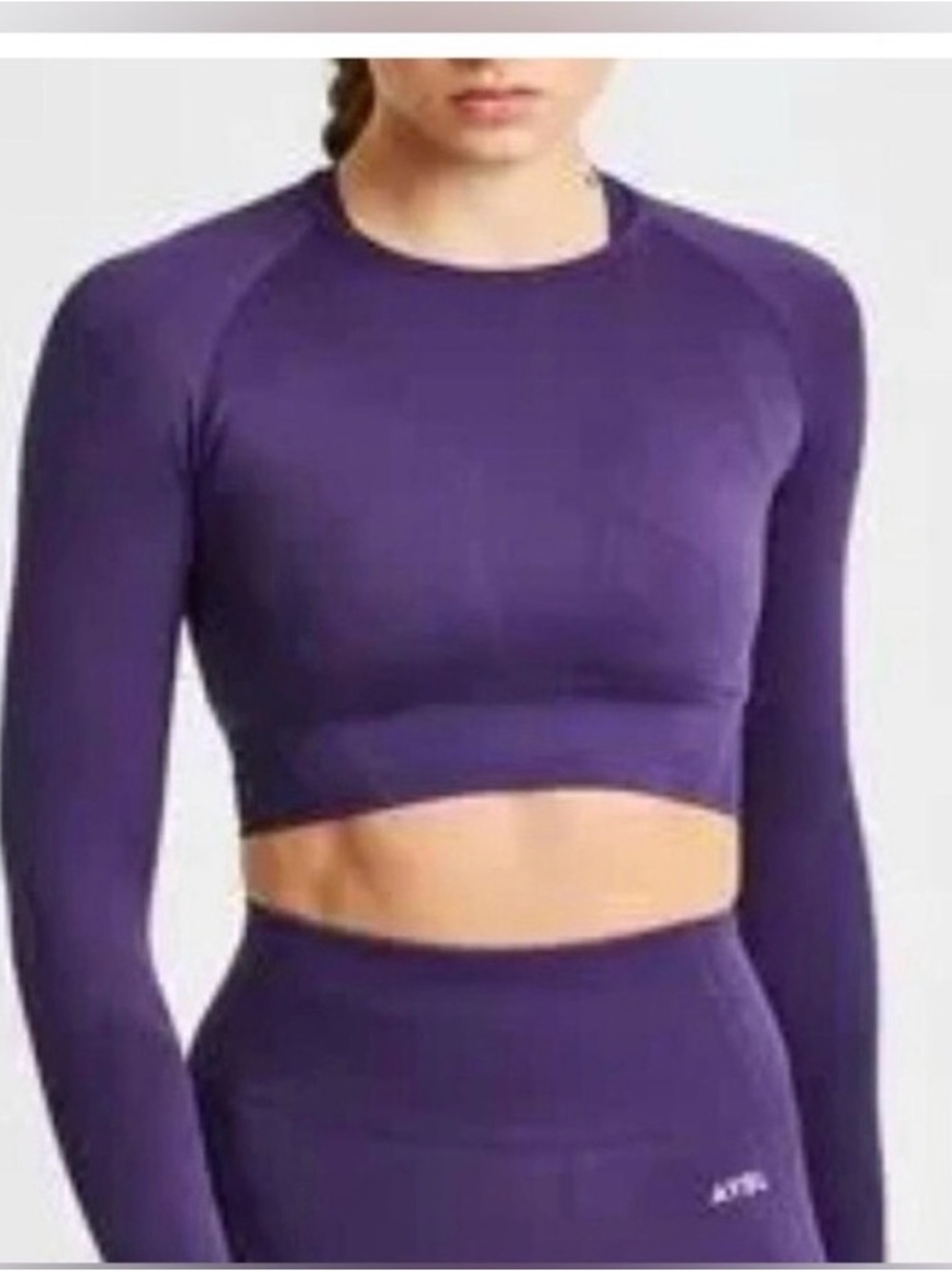 Bundle (3) ABYL crop long sleeve top, shorts, and leggings